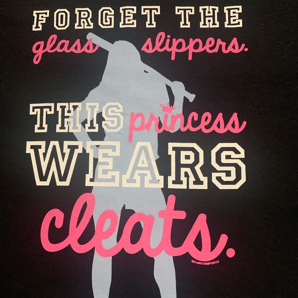 Softball Princess Blk T Shirt Sz M